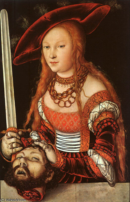 Wikioo.org - The Encyclopedia of Fine Arts - Painting, Artwork by Lucas Cranach The Elder - Judith with the Head of Holofernes, approx. - (153)