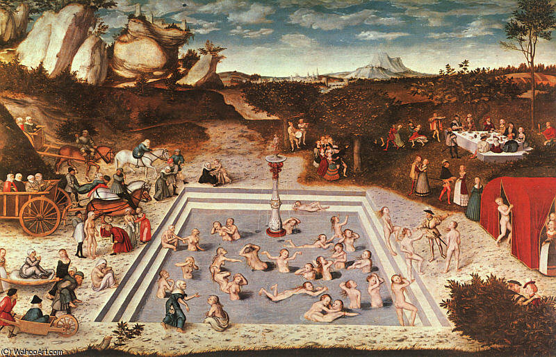 Wikioo.org - Die Enzyklopädie bildender Kunst - Malerei, Kunstwerk von Lucas Cranach The Elder - Der Jungbrunnen, Staatliche Museen,