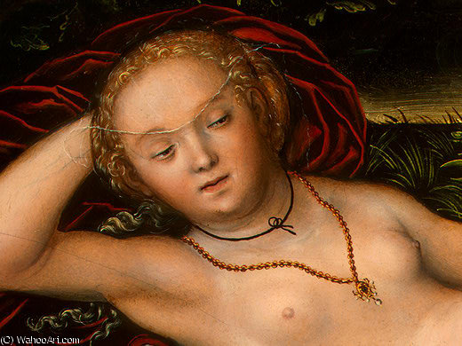 Wikioo.org - The Encyclopedia of Fine Arts - Painting, Artwork by Lucas Cranach The Elder - The Nymph of the Spring, after Detalj - (2,)