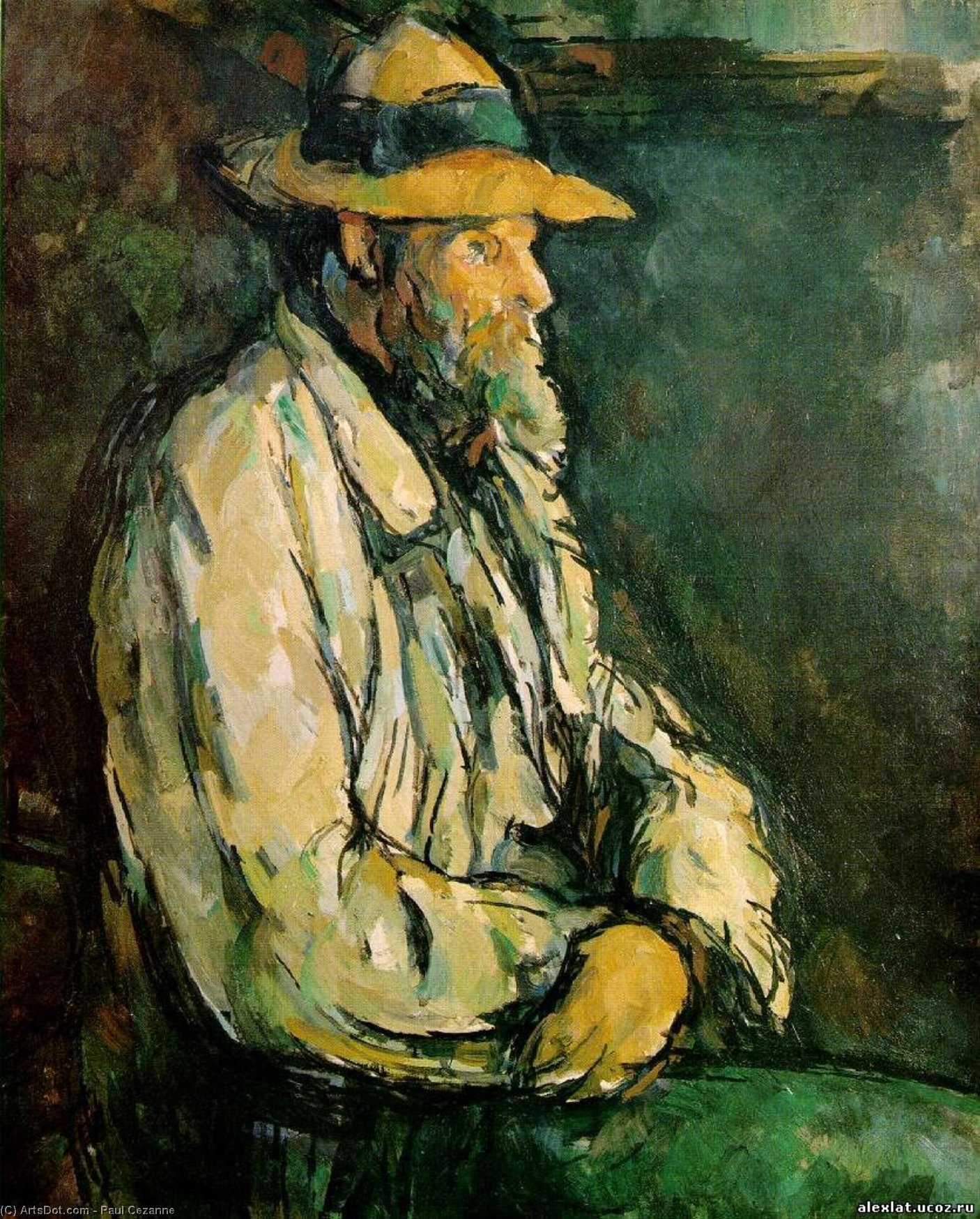 Wikioo.org - The Encyclopedia of Fine Arts - Painting, Artwork by Paul Cezanne - Portrait of vallier,1906, private collection_ ventur