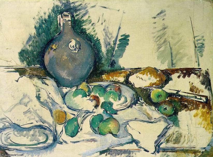 WikiOO.org - Encyclopedia of Fine Arts - Malba, Artwork Paul Cezanne - Still life with water jug,1892-93, tate gallery,lond