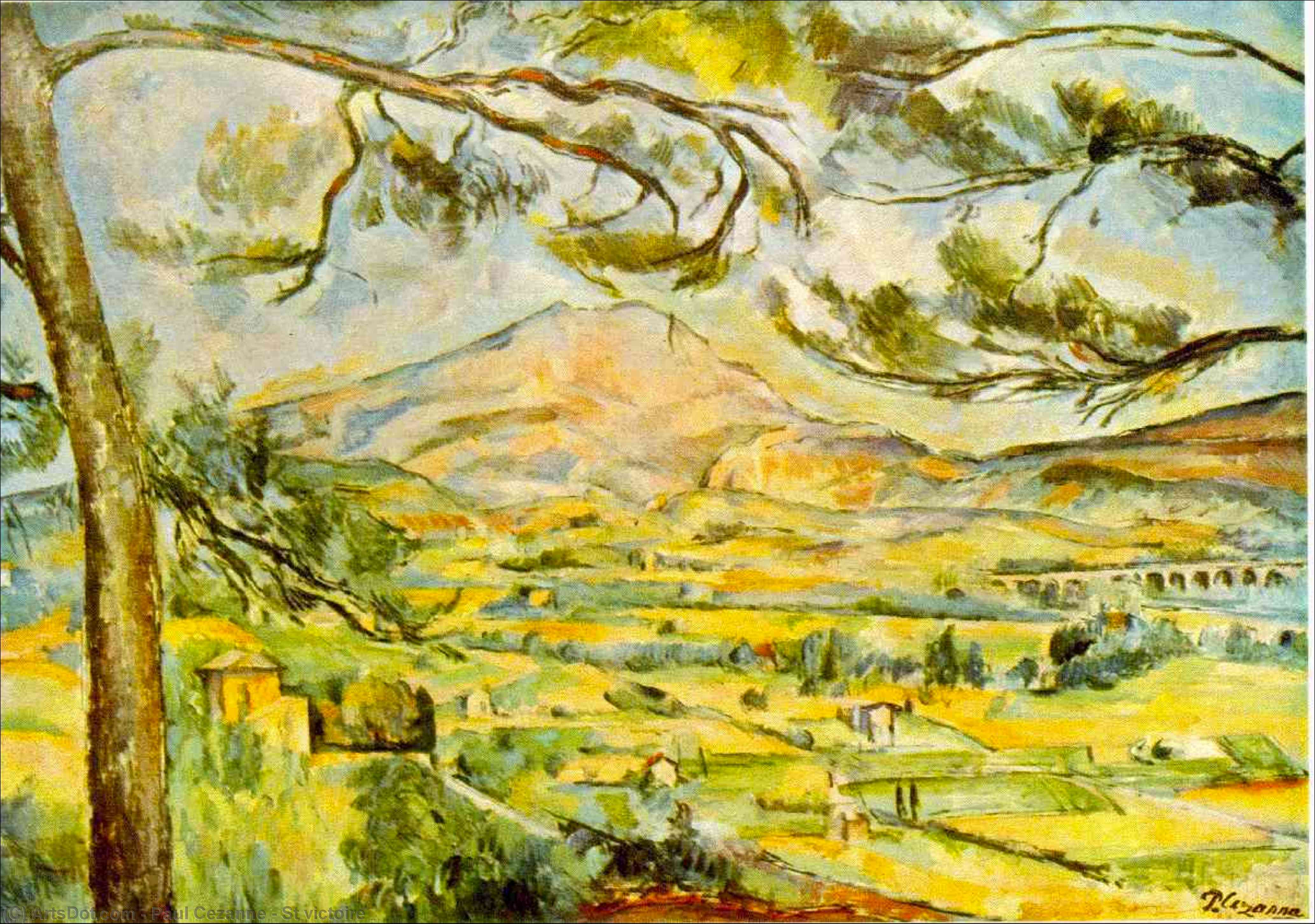 WikiOO.org - Encyclopedia of Fine Arts - Maleri, Artwork Paul Cezanne - St victoire