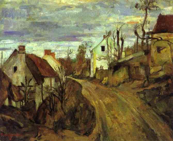 Wikioo.org - The Encyclopedia of Fine Arts - Painting, Artwork by Paul Cezanne - Village road, auvers