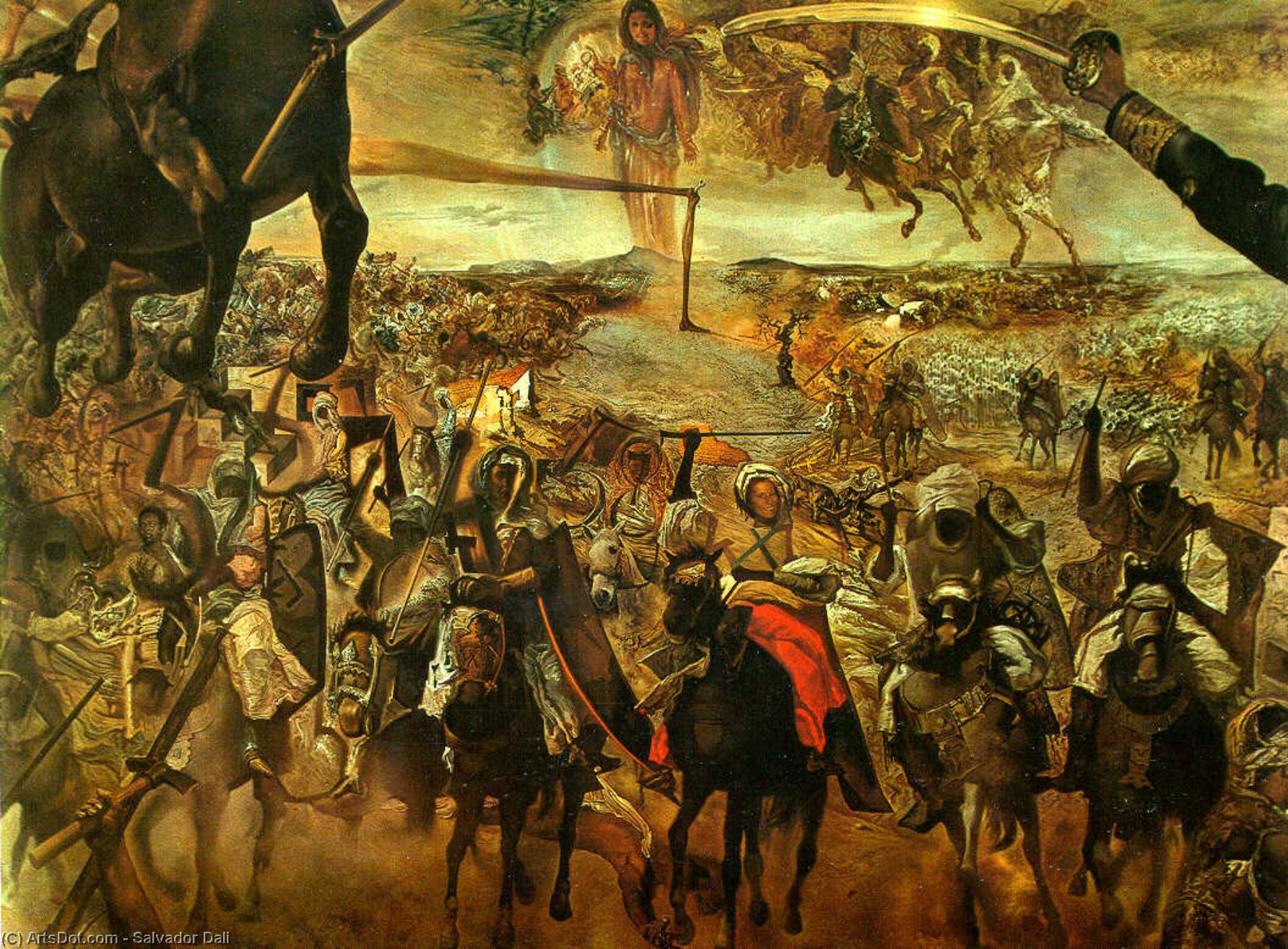 Wikioo.org - The Encyclopedia of Fine Arts - Painting, Artwork by Salvador Dali - 62 The Battle of Teutan