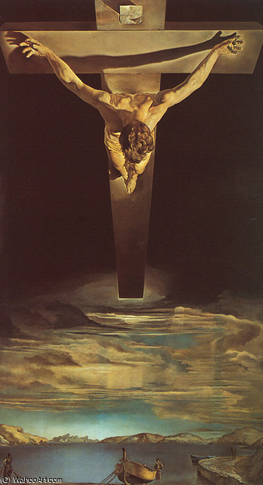 Wikioo.org - The Encyclopedia of Fine Arts - Painting, Artwork by Salvador Dali - Dalí christ of st. john of the cross, oil on canvas, t