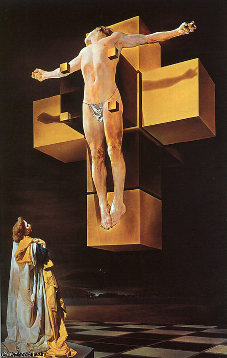 Wikioo.org – L'Encyclopédie des Beaux Arts - Peinture, Oeuvre de Salvador Dali - Dalcub corpus hypercubus ( crucifixion ) , métropolitaine moa