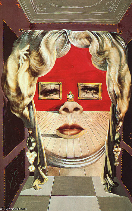 Wikioo.org – L'Enciclopedia delle Belle Arti - Pittura, Opere di Salvador Dali - Dalí mae west's volto che possono essere usato come un surrealista a parte