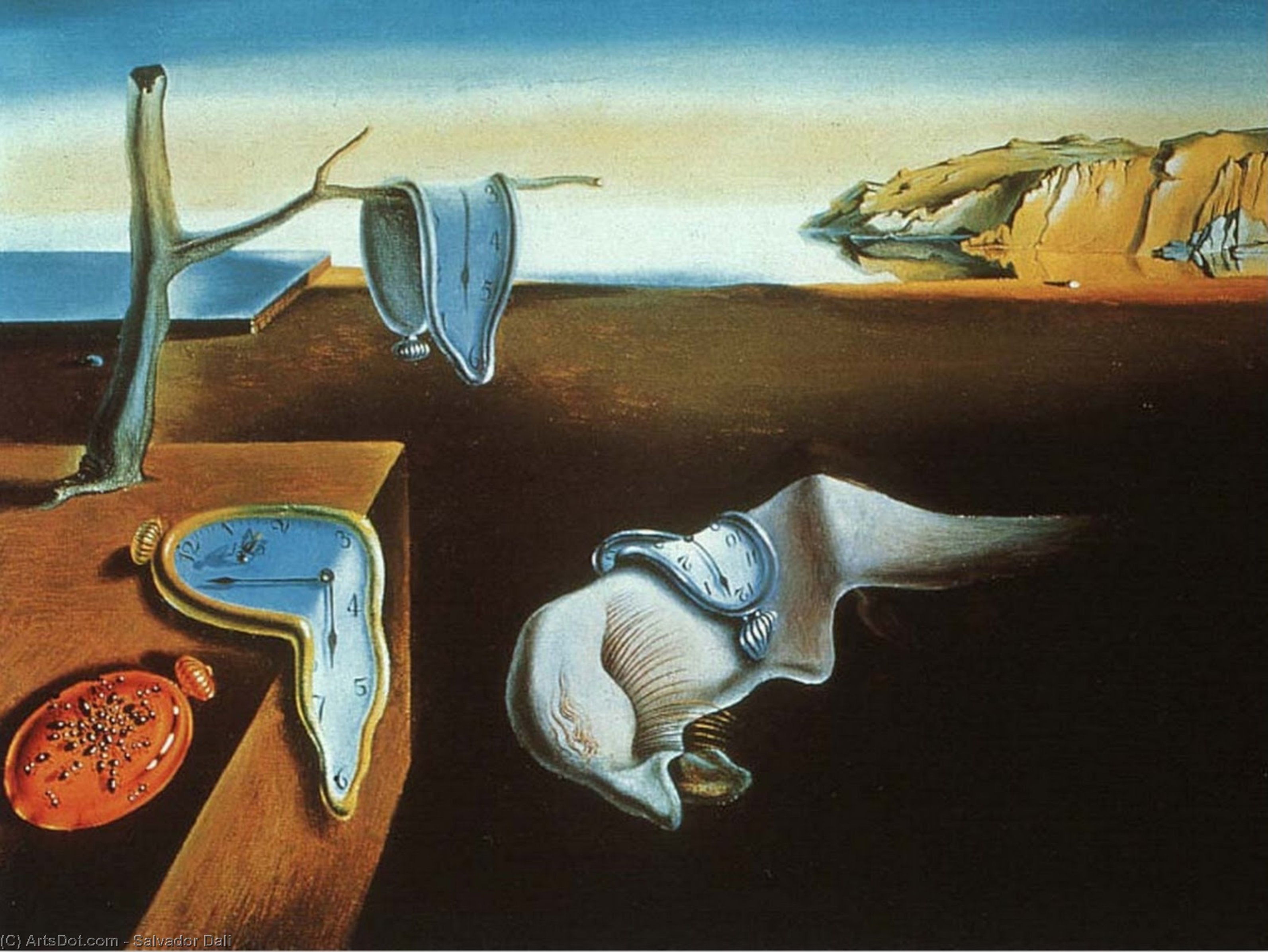 Wikioo.org - The Encyclopedia of Fine Arts - Painting, Artwork by Salvador Dali - DALÍ Minnets envishet,1931, MOMA