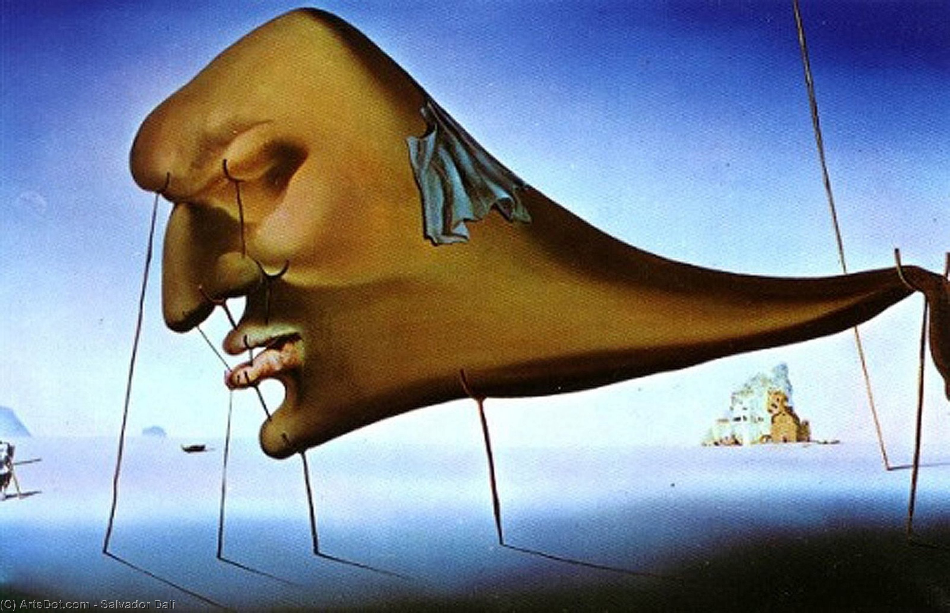 Wikioo.org - Bách khoa toàn thư về mỹ thuật - Vẽ tranh, Tác phẩm nghệ thuật Salvador Dali - Dalí sleep,1937