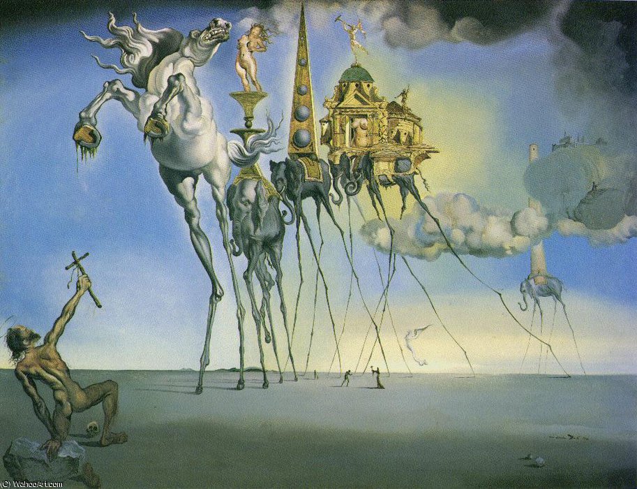 Wikioo.org - The Encyclopedia of Fine Arts - Painting, Artwork by Salvador Dali - Dalí the temptation of st. anthony