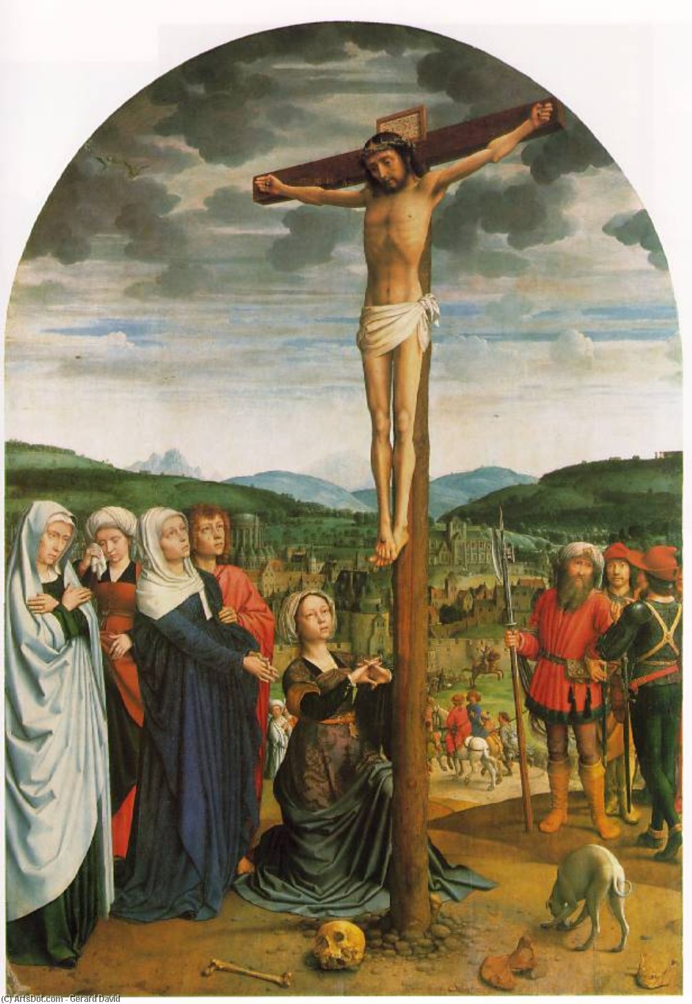 WikiOO.org - Encyclopedia of Fine Arts - Maleri, Artwork Gerard David - The crucifixion, ca Gemaeldegaler