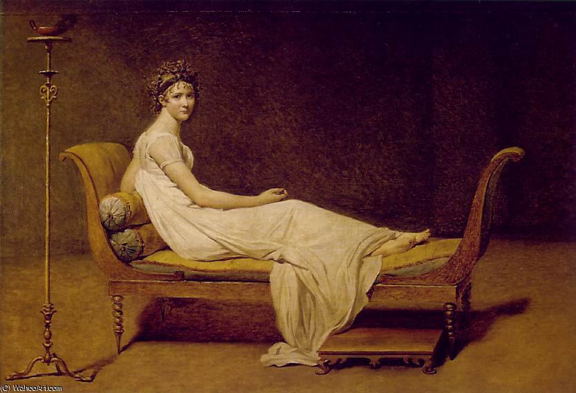Wikioo.org - The Encyclopedia of Fine Arts - Painting, Artwork by Jacques Louis David - Madame Recamier, Louvre