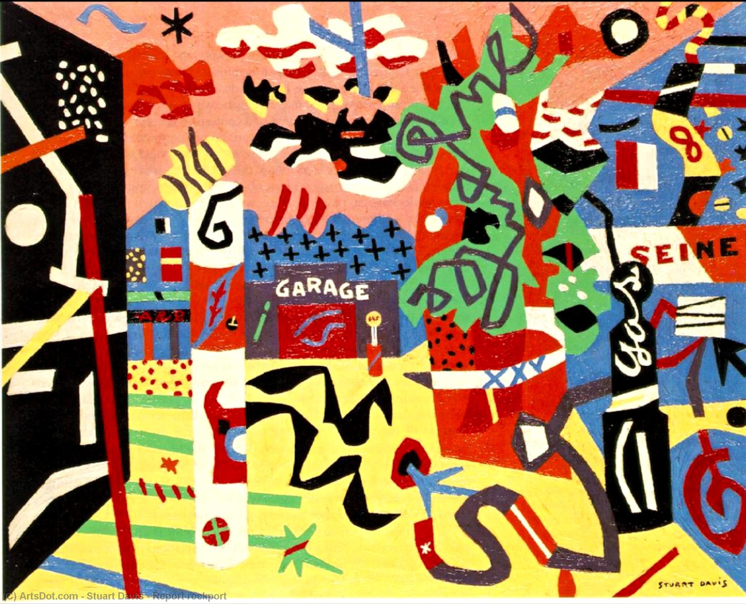 Wikioo.org - The Encyclopedia of Fine Arts - Painting, Artwork by Stuart Davis - Report rockport