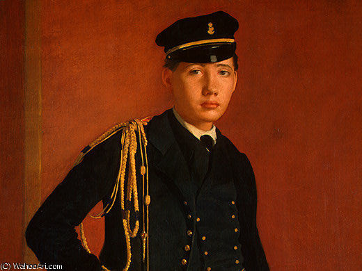 Wikioo.org - The Encyclopedia of Fine Arts - Painting, Artwork by Edgar Degas - Achille De Gas in the Uniform of a Cadet, detalj 1, - (18)