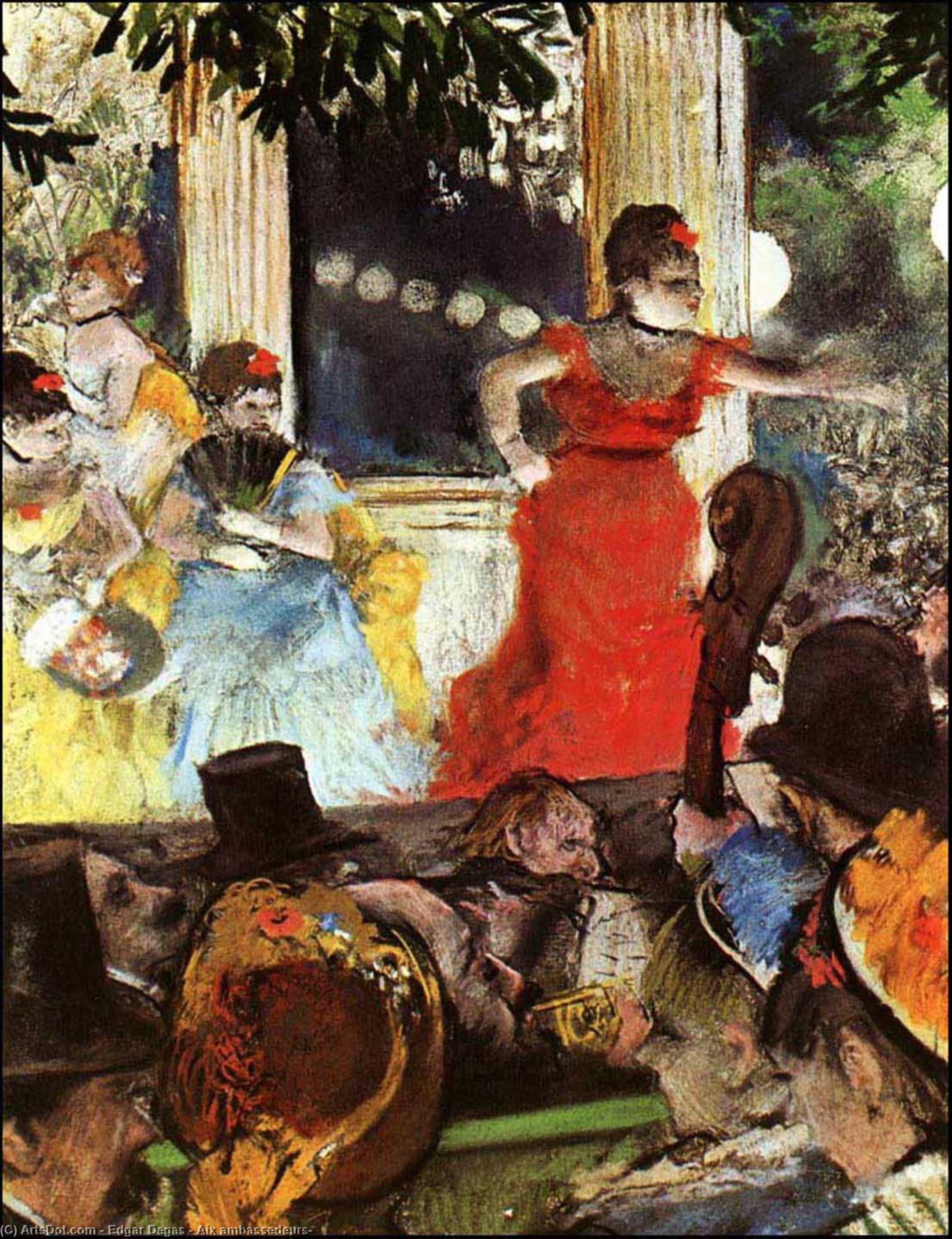 Wikioo.org - The Encyclopedia of Fine Arts - Painting, Artwork by Edgar Degas - Aix ambassedeurs,