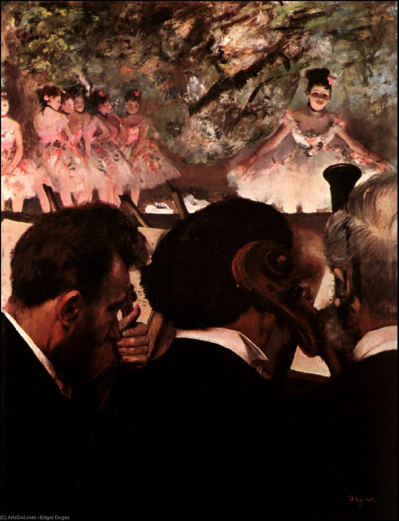 Wikoo.org - موسوعة الفنون الجميلة - اللوحة، العمل الفني Edgar Degas - At ballet,