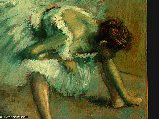 Wikioo.org - The Encyclopedia of Fine Arts - Painting, Artwork by Edgar Degas - Before the Ballet, detalj 5, NG Washington