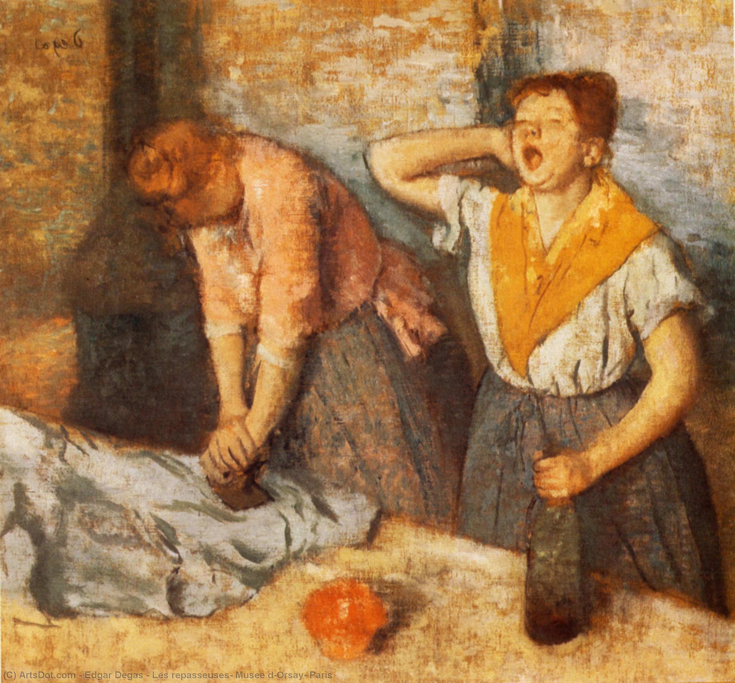 Wikioo.org - The Encyclopedia of Fine Arts - Painting, Artwork by Edgar Degas - Les repasseuses, Musee d'Orsay, Paris
