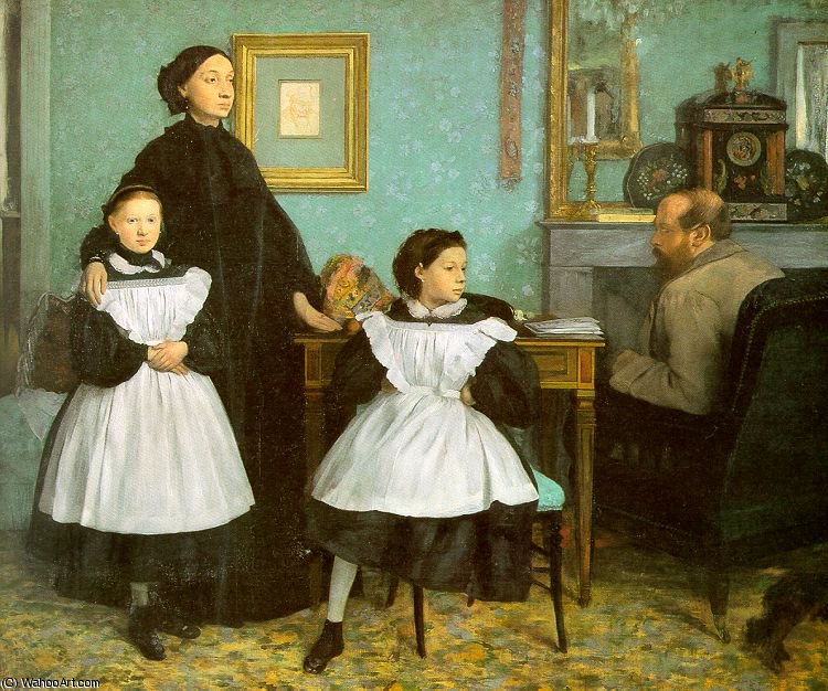 WikiOO.org - دایره المعارف هنرهای زیبا - نقاشی، آثار هنری Edgar Degas - The Bellelli Family, oil on canvas, Musée d'O