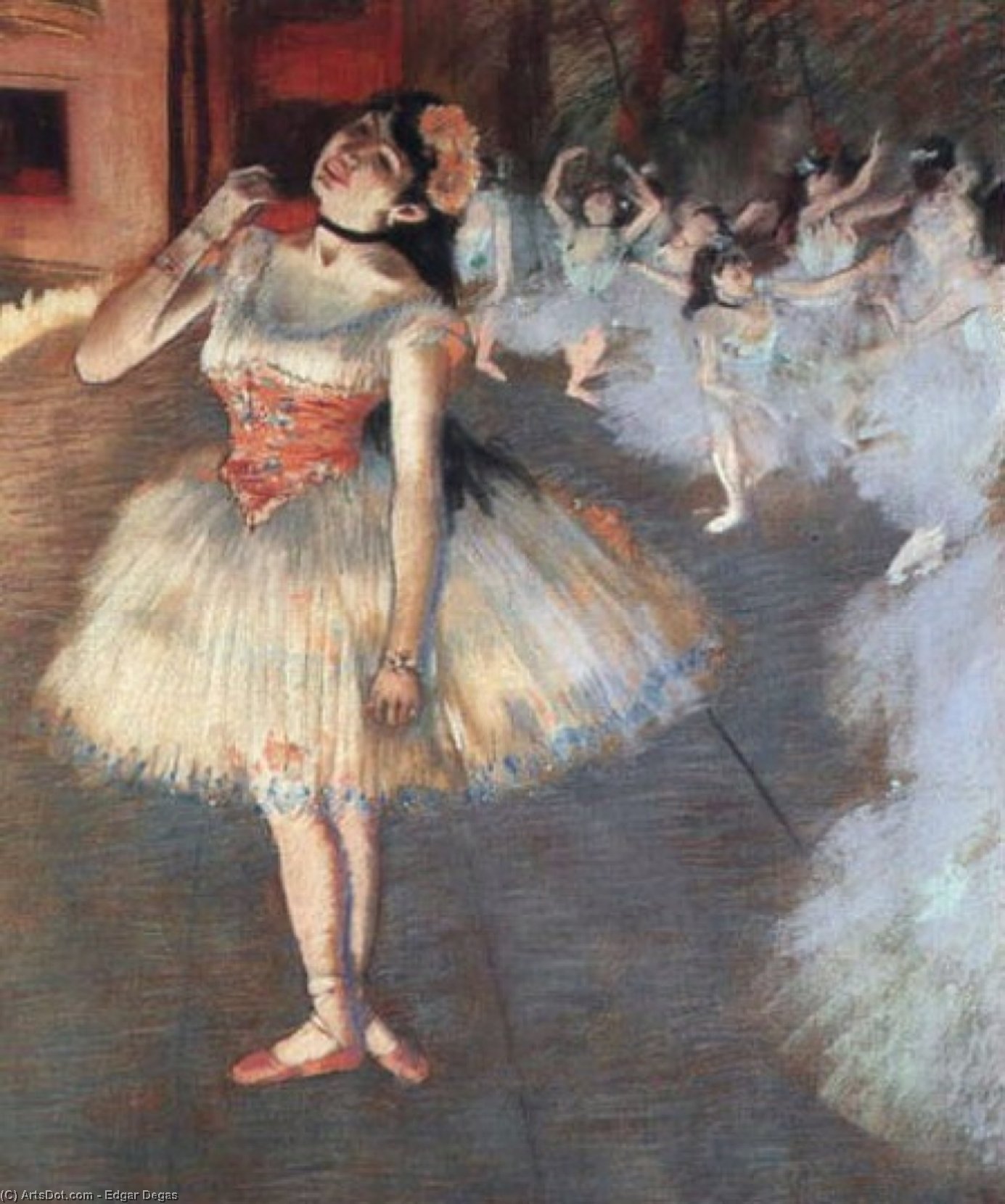 Wikoo.org - موسوعة الفنون الجميلة - اللوحة، العمل الفني Edgar Degas - The Star, pastel on paper, The Art Institute