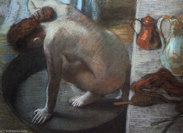 Wikioo.org - The Encyclopedia of Fine Arts - Painting, Artwork by Edgar Degas - The Tub, pastel on cardboard, Musée d'Orsay, Par