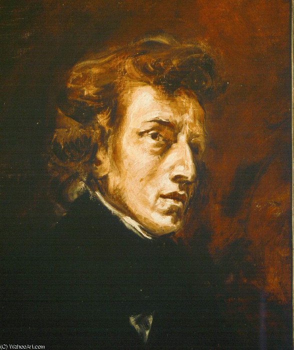 WikiOO.org - Encyclopedia of Fine Arts - Malba, Artwork Eugène Delacroix - Frédéric chopin, louvre
