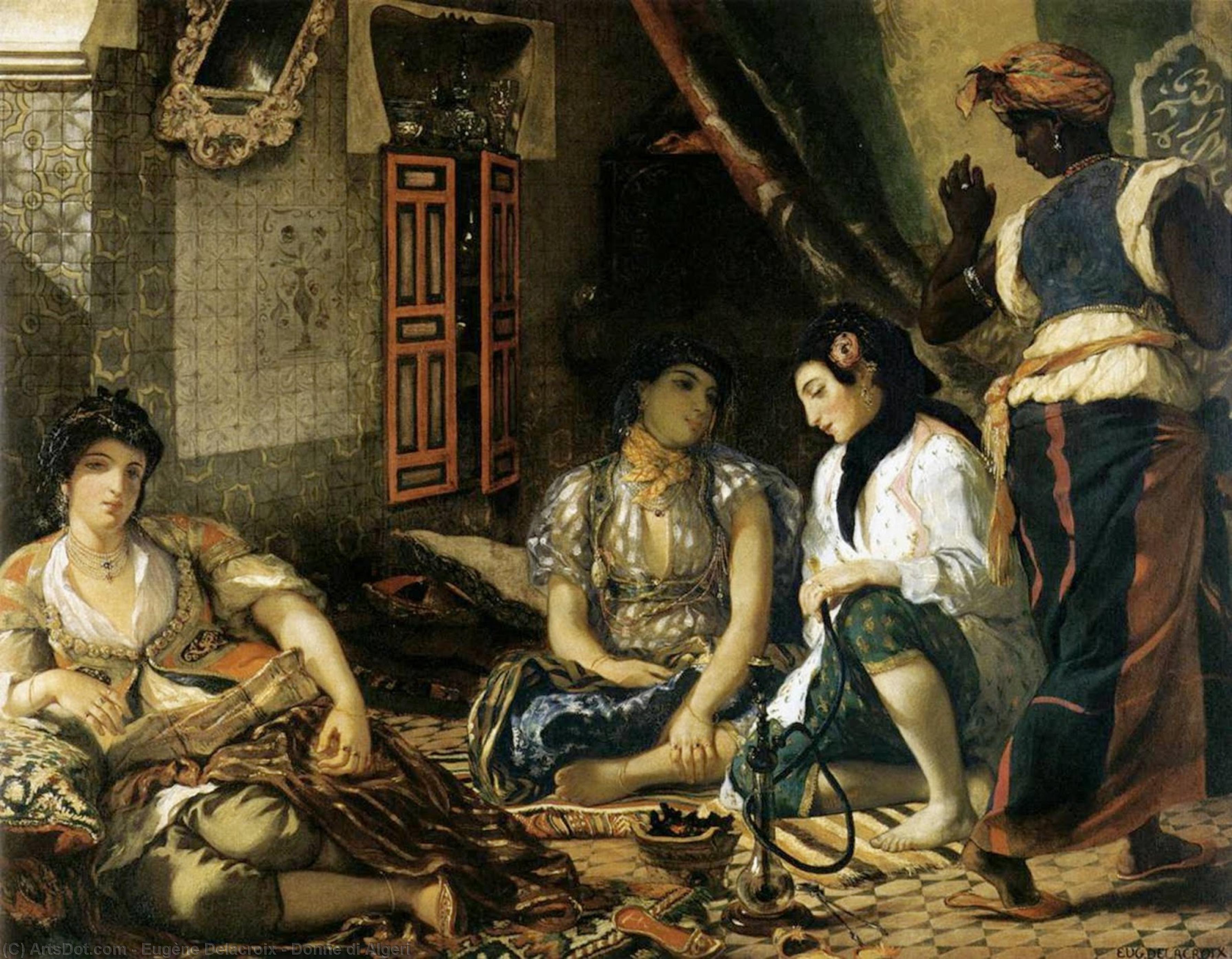 Wikioo.org - The Encyclopedia of Fine Arts - Painting, Artwork by Eugène Delacroix - Donne di Algeri