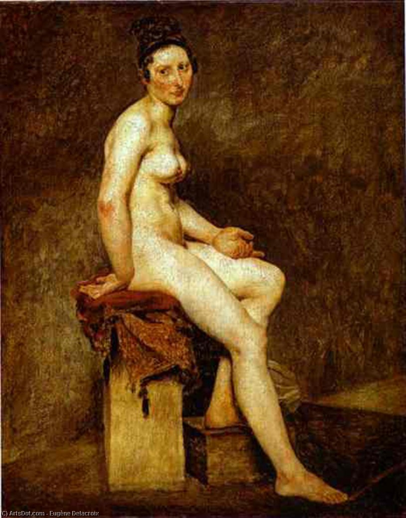 WikiOO.org - 百科事典 - 絵画、アートワーク Eugène Delacroix - Madamoiselle ローズ
