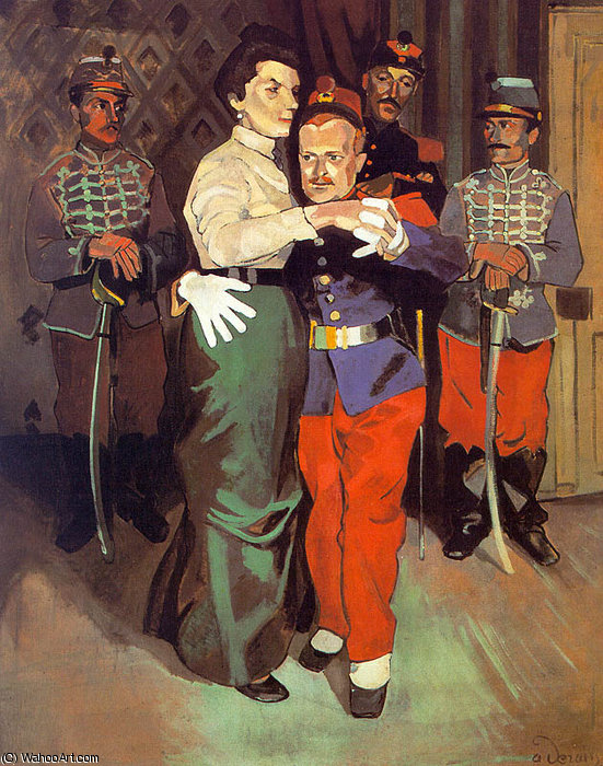 Wikioo.org - The Encyclopedia of Fine Arts - Painting, Artwork by André Derain - Bal des soldats à Suresnes, Saint Louis Art Mus