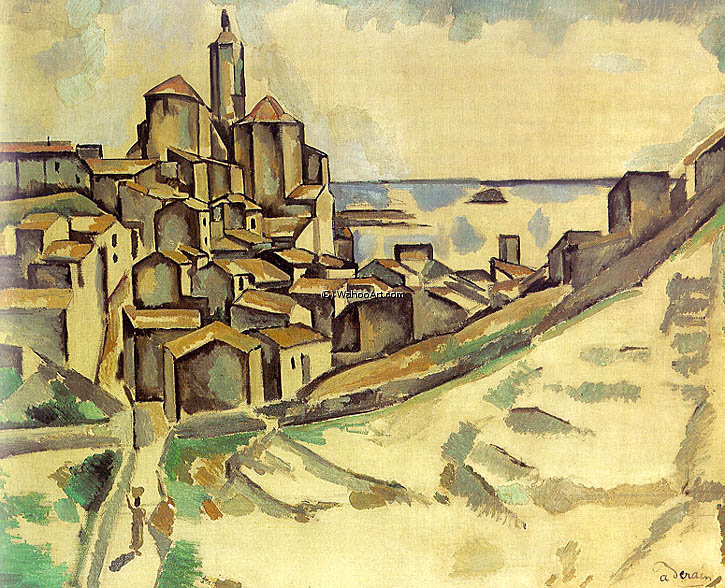 Wikioo.org - สารานุกรมวิจิตรศิลป์ - จิตรกรรม André Derain - Landscape at Cadaquès, private collection, Basl