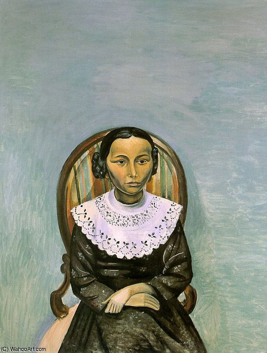 Wikioo.org – La Enciclopedia de las Bellas Artes - Pintura, Obras de arte de André Derain - retrato de un niña joven en negro , en el petróleo canva