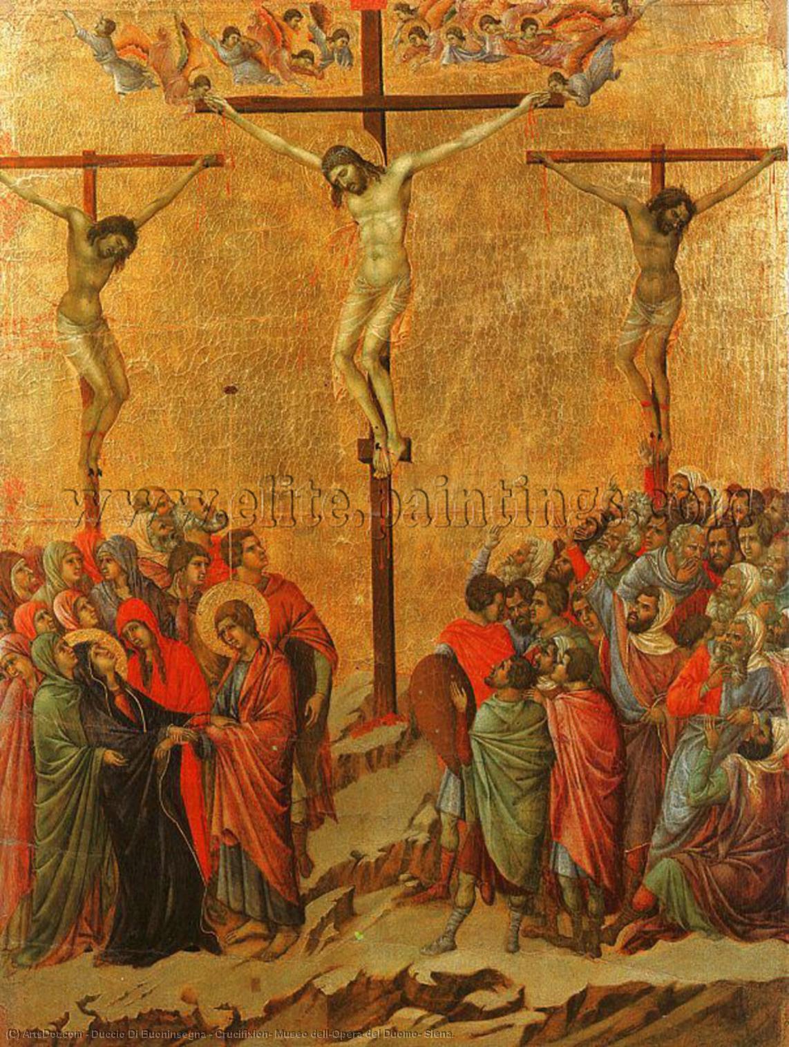 Wikioo.org – L'Encyclopédie des Beaux Arts - Peinture, Oeuvre de Duccio Di Buoninsegna - Crucifixion , Museo dell'Opera del duomo , Sienne .
