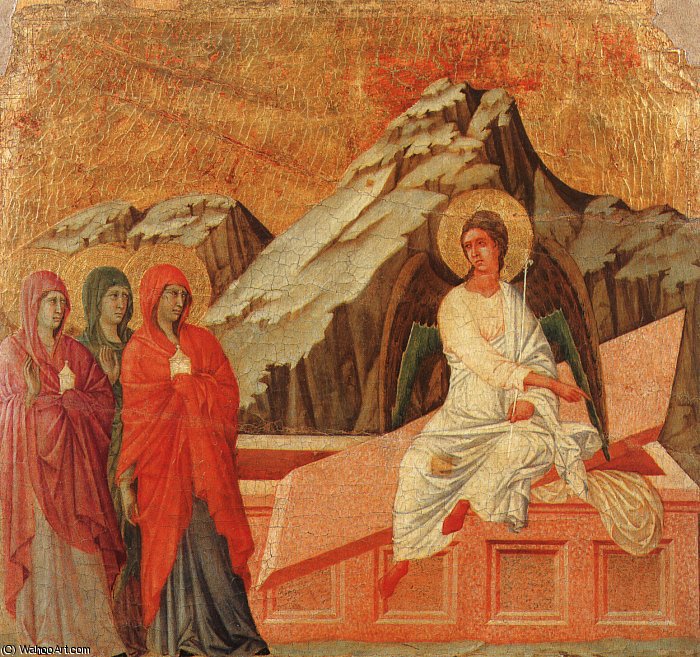 Wikioo.org – L'Enciclopedia delle Belle Arti - Pittura, Opere di Duccio Di Buoninsegna - il santo donne al `sepulchre` , -
