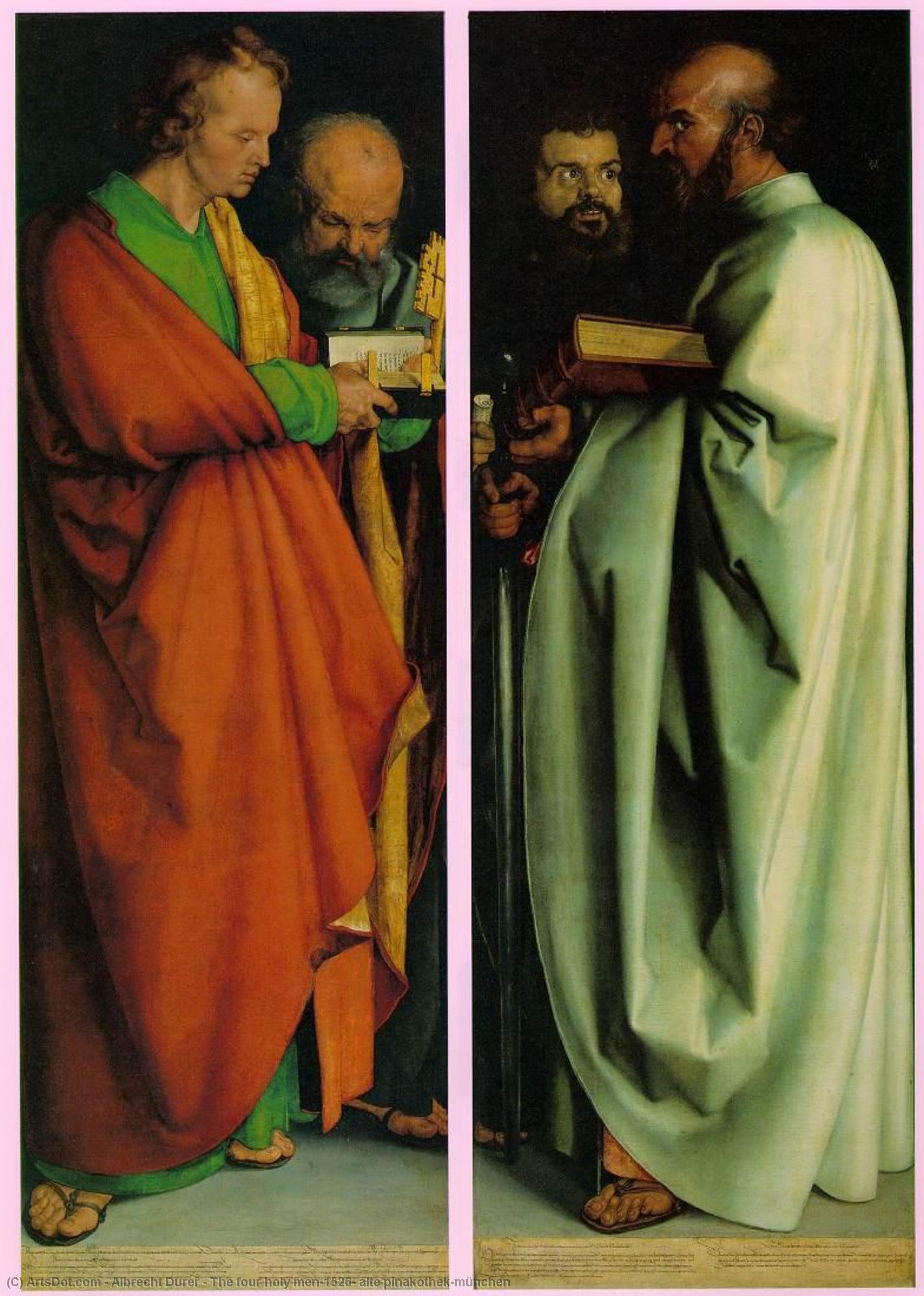 WikiOO.org - Encyclopedia of Fine Arts - Maleri, Artwork Albrecht Durer - The four holy men,1526, alte pinakothek,münchen
