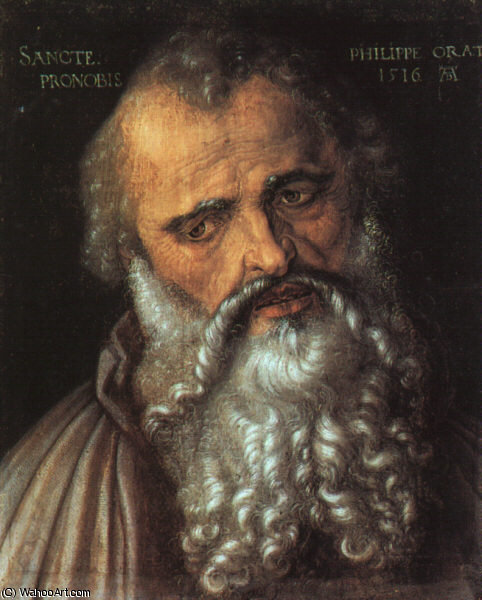 Wikioo.org - The Encyclopedia of Fine Arts - Painting, Artwork by Albrecht Durer - Saint philip the apostle,1516, uffizi