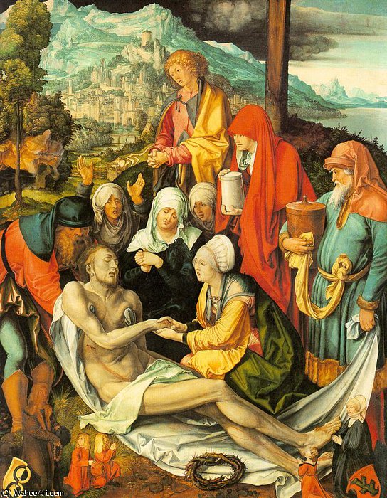 Wikioo.org - The Encyclopedia of Fine Arts - Painting, Artwork by Albrecht Durer - Lamentation over the Dead Christ