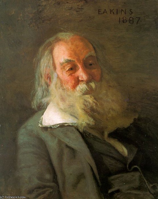 Wikioo.org - Encyklopedia Sztuk Pięknych - Malarstwo, Grafika Thomas Eakins - Portrait of Walt Whitman, oil on canvas, Pen