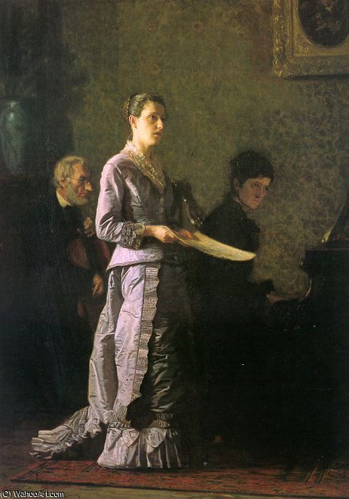 Wikioo.org - สารานุกรมวิจิตรศิลป์ - จิตรกรรม Thomas Eakins - The Pathetic Song, oil on canvas, The Corcoran