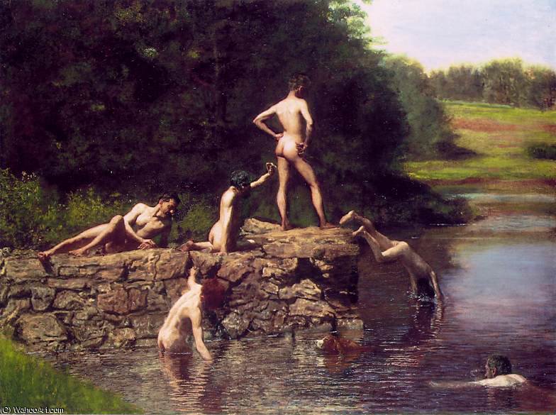 Wikioo.org - The Encyclopedia of Fine Arts - Painting, Artwork by Thomas Eakins - The swimming hole amon carter museum, fort wo