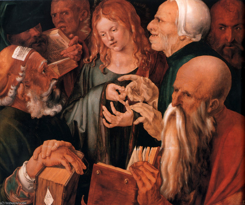 WikiOO.org - Encyclopedia of Fine Arts - Maľba, Artwork Albert Edelfelt - Christ among the Doctors