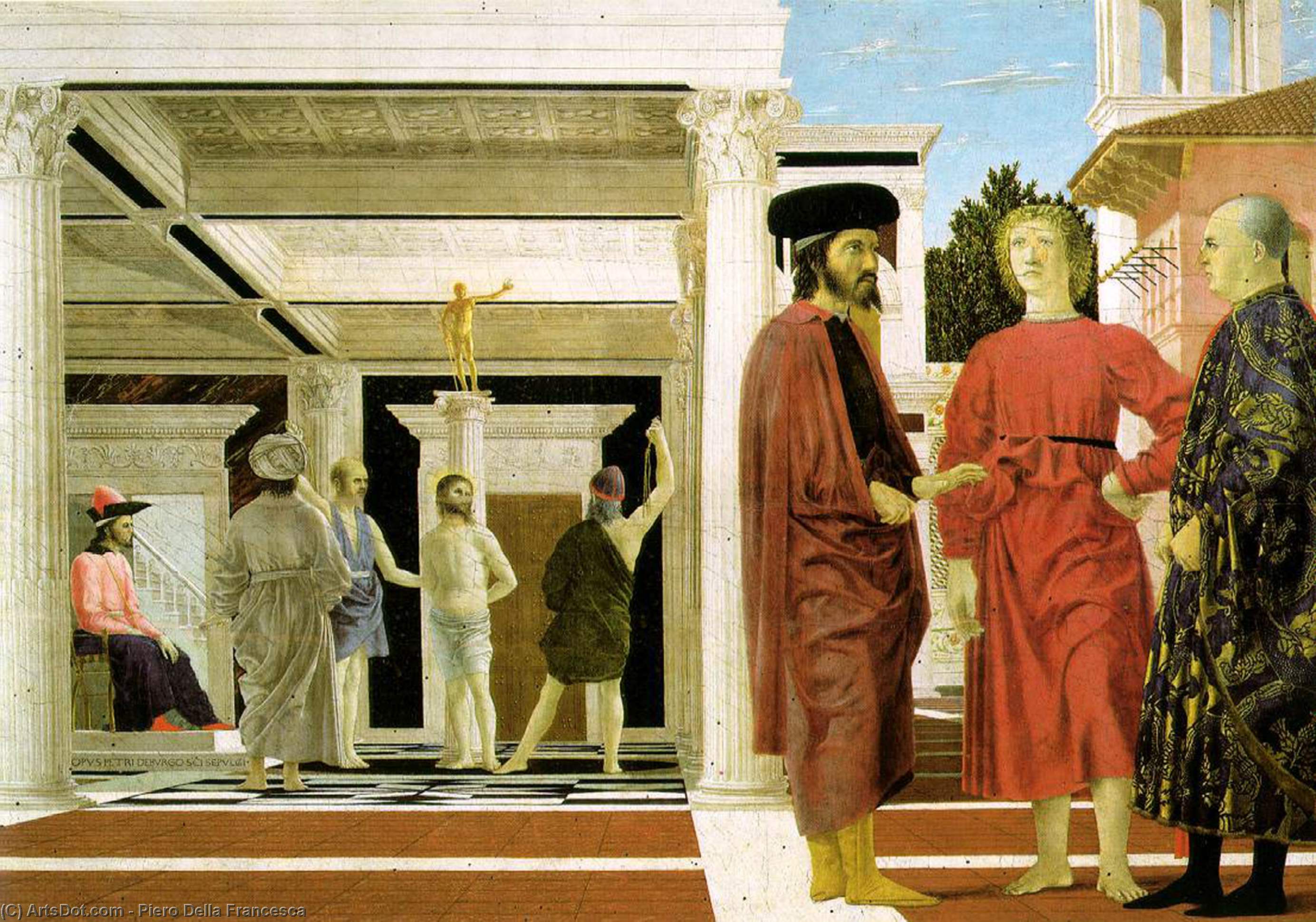 WikiOO.org - Enciklopedija dailės - Tapyba, meno kuriniai Piero Della Francesca - La flagelacion