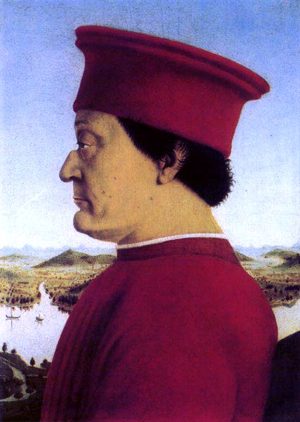 Wikioo.org - The Encyclopedia of Fine Arts - Painting, Artwork by Piero Della Francesca - Federico da Montefeltro, UFFIZI