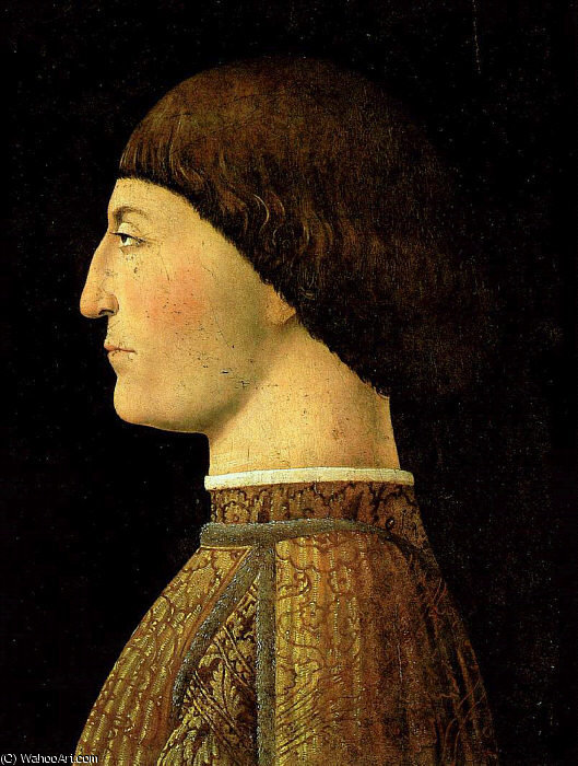 Wikioo.org - The Encyclopedia of Fine Arts - Painting, Artwork by Piero Della Francesca - Portrait of Sigismondo Malatesta, LOUVRE