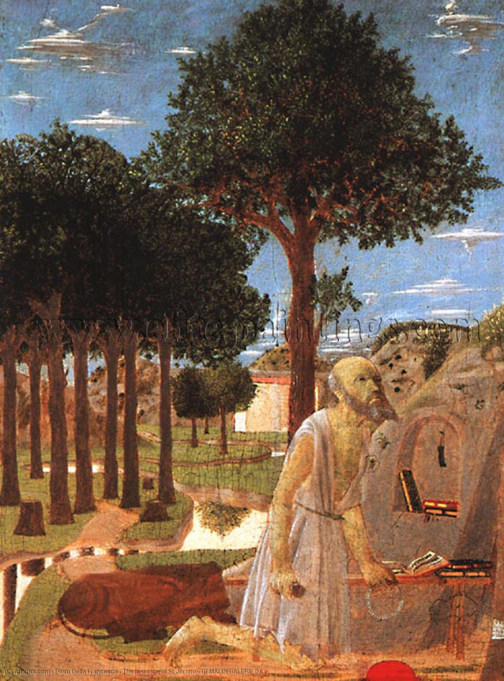 WikiOO.org - אנציקלופדיה לאמנויות יפות - ציור, יצירות אמנות Piero Della Francesca - The penance of St Jerome, GEMÄLDEGALERIE DA
