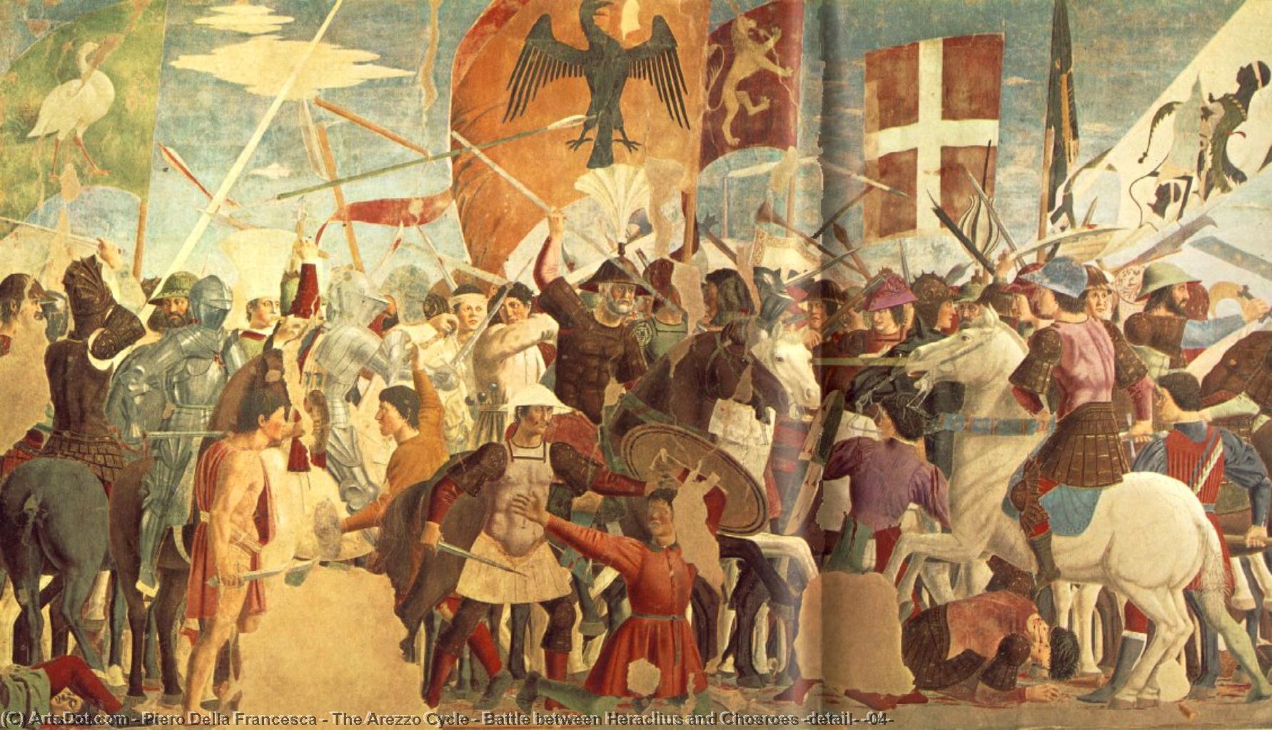 Wikioo.org - The Encyclopedia of Fine Arts - Painting, Artwork by Piero Della Francesca - The Arezzo Cycle - Battle between Heraclius and Chosroes (detail) [04]