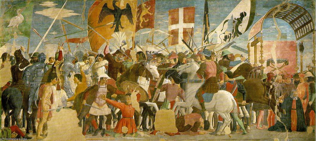 Wikioo.org - The Encyclopedia of Fine Arts - Painting, Artwork by Piero Della Francesca - The Arezzo Cycle - Battle between Heraclius and Chosroes