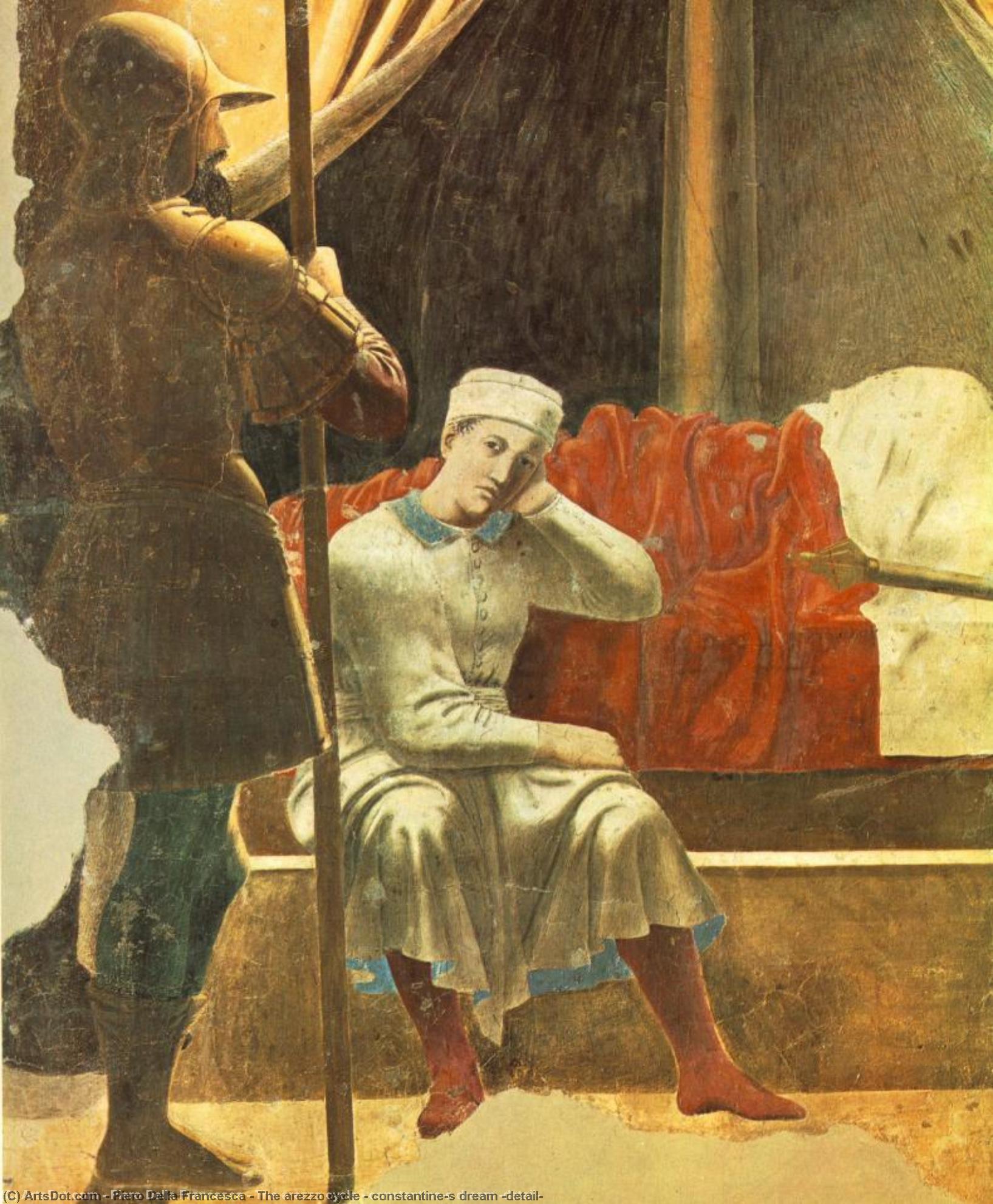 WikiOO.org - Enciklopedija dailės - Tapyba, meno kuriniai Piero Della Francesca - The arezzo cycle - constantine's dream (detail)
