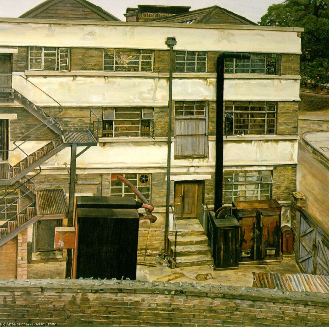 Wikioo.org - The Encyclopedia of Fine Arts - Painting, Artwork by Lucian Freud - Factory london