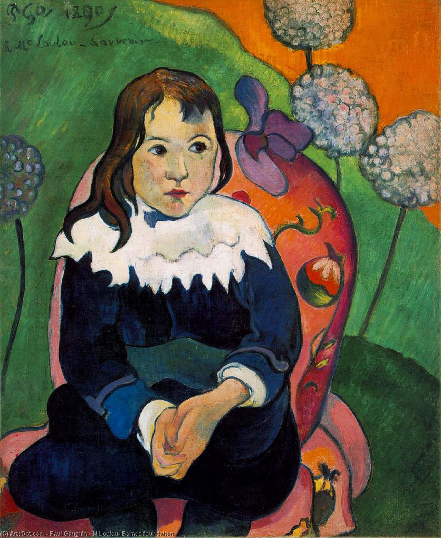 WikiOO.org - Enciclopédia das Belas Artes - Pintura, Arte por Paul Gauguin - M Loulou, Barnes foundation