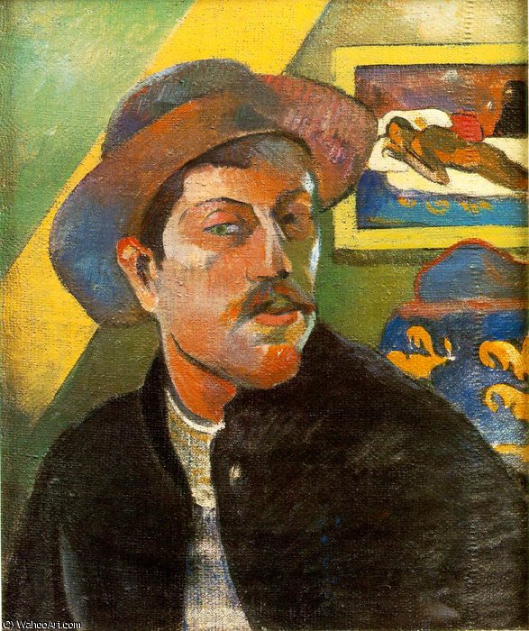 WikiOO.org - Güzel Sanatlar Ansiklopedisi - Resim, Resimler Paul Gauguin - Portrait artiste